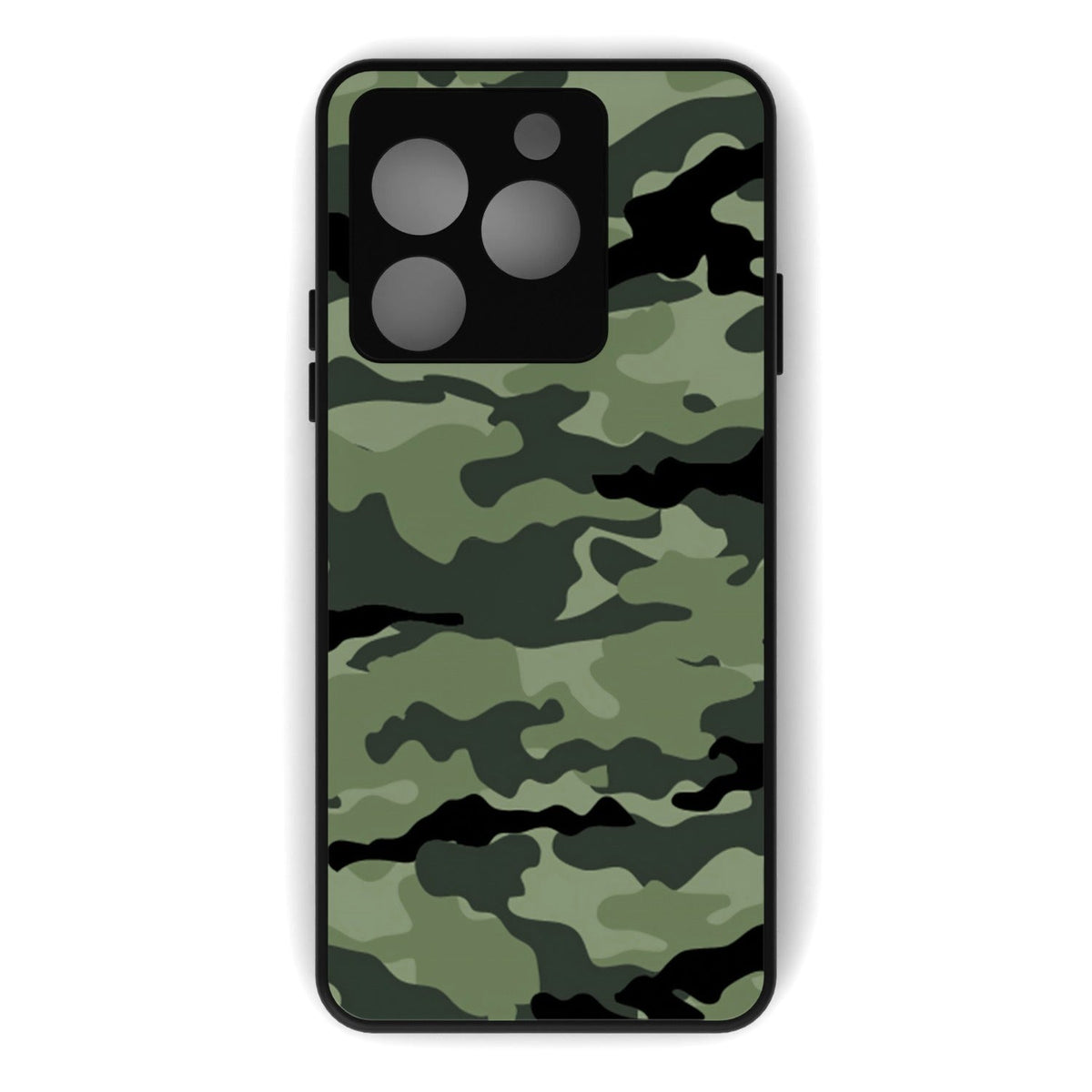 Cammando Camo printed metal phone case - flat back view