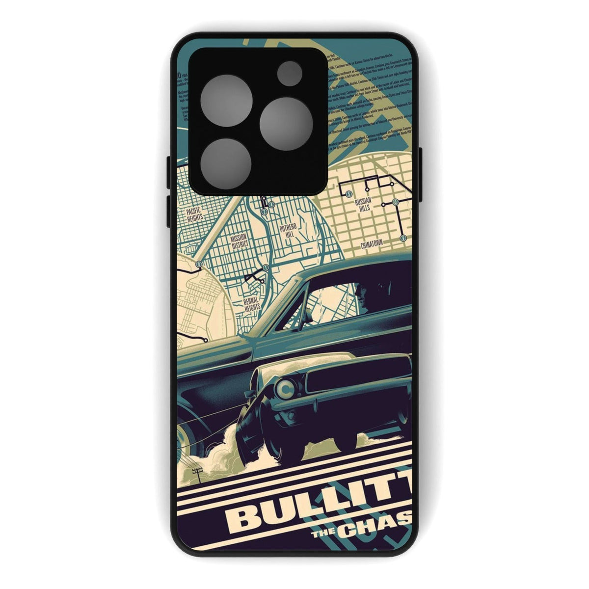 Speedster printed metal phone case - flat back view