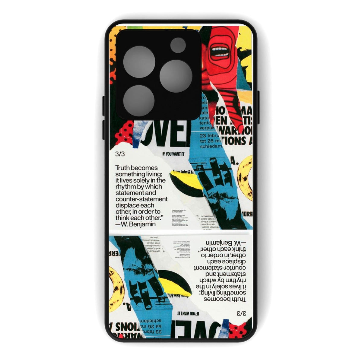 TarredWord printed metal phone case - flat back view