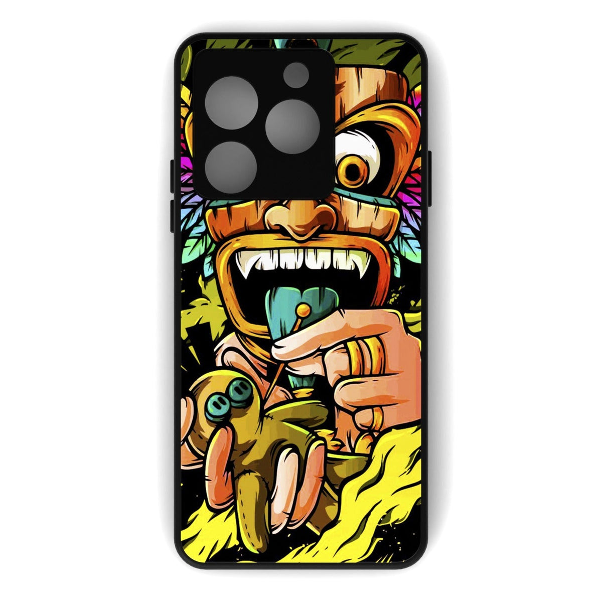 Mayavi printed metal phone case - flat back view