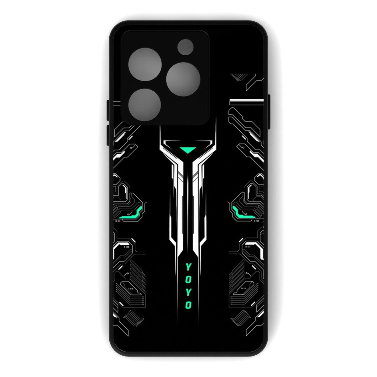 Yo Yonic printed metal phone case - flat back view