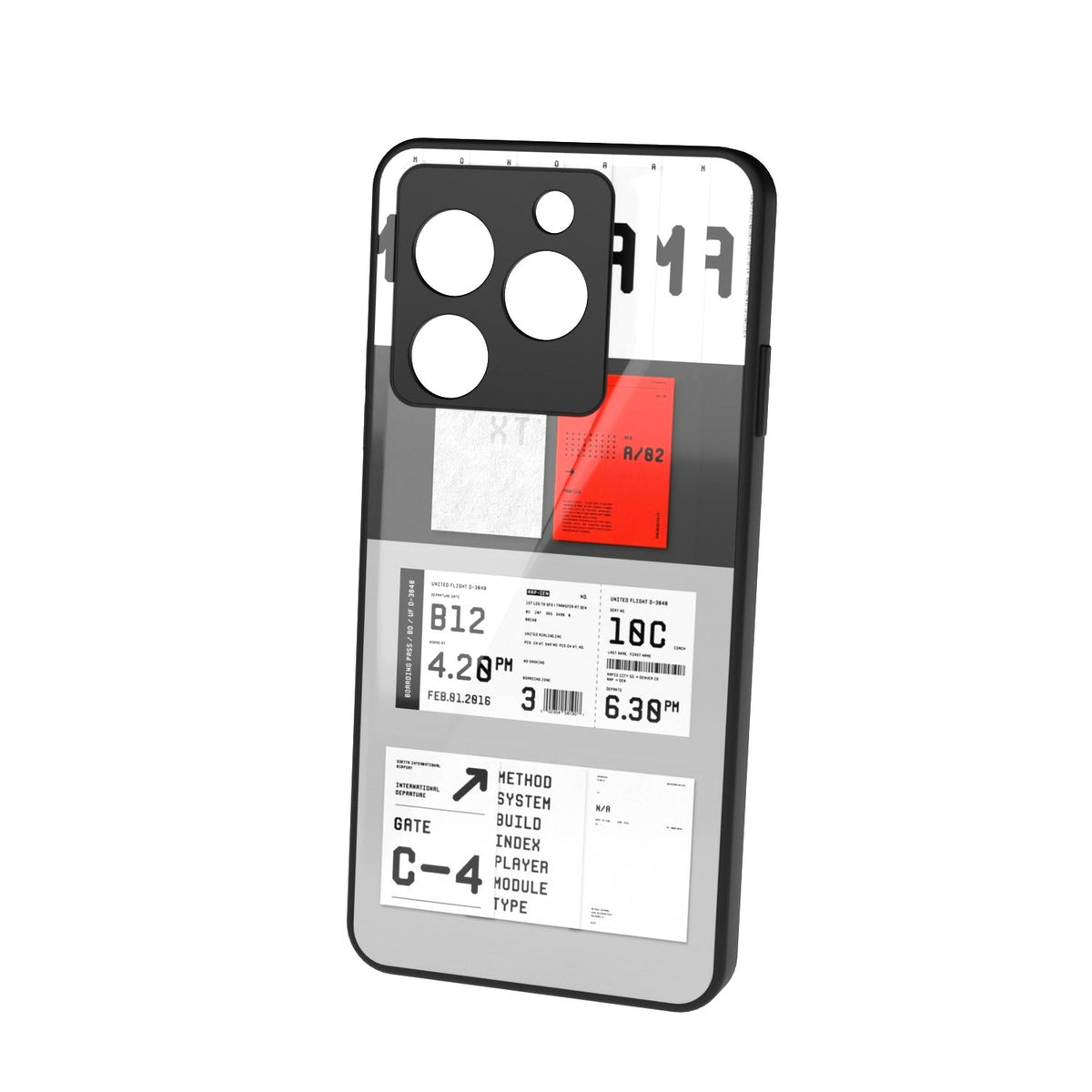 Boarding Passion printed metal phone case - floating back view