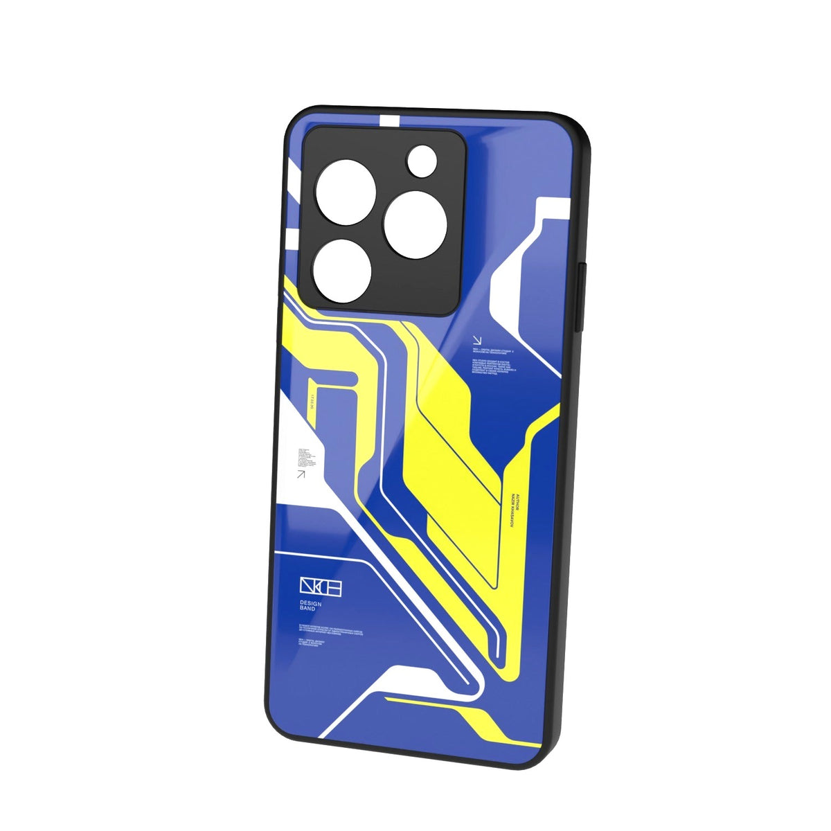 Nova printed metal phone case - floating back view