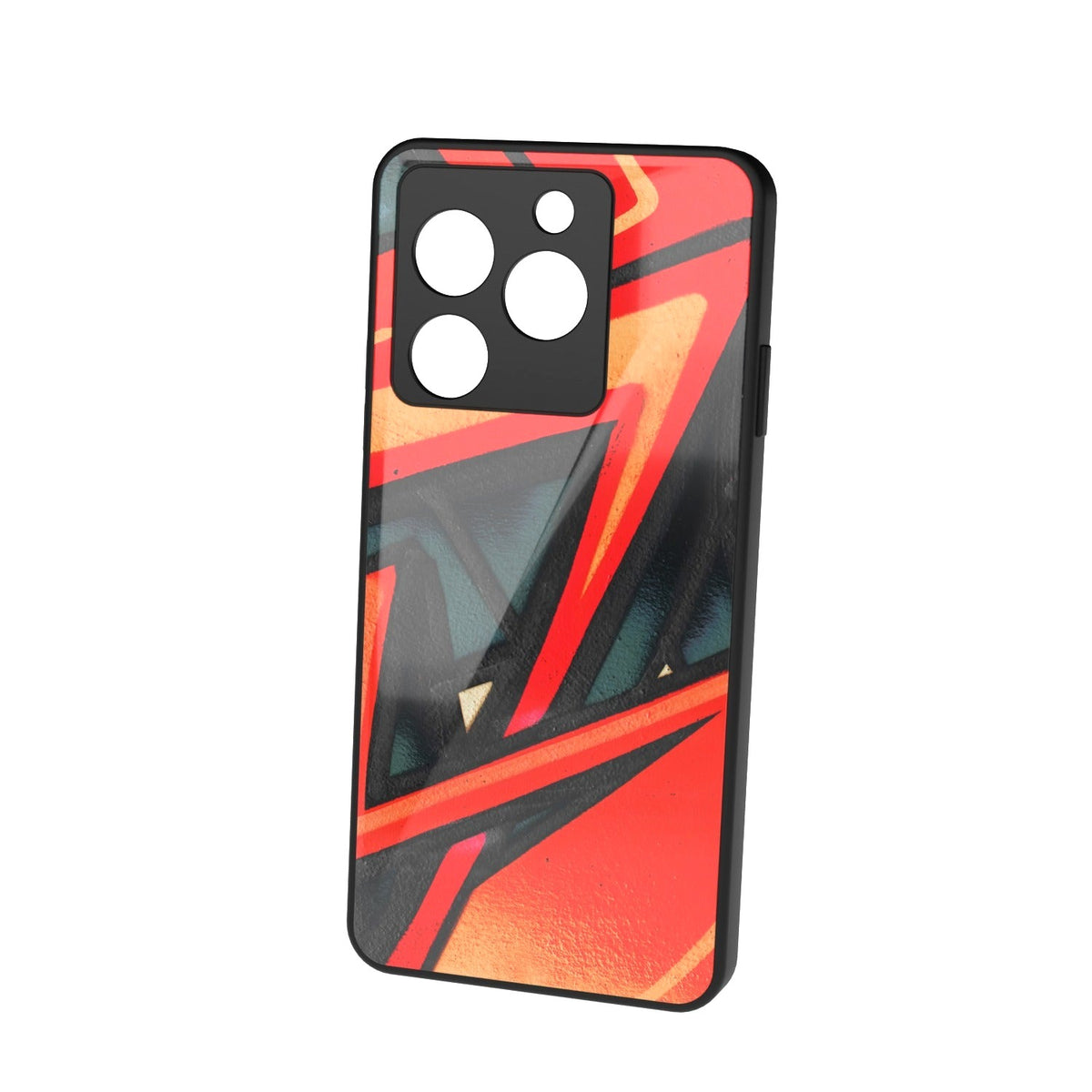Plasma printed metal phone case - floating back view