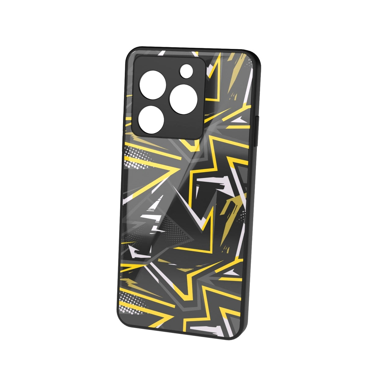 Abstraxx Y printed metal phone case - floating back view