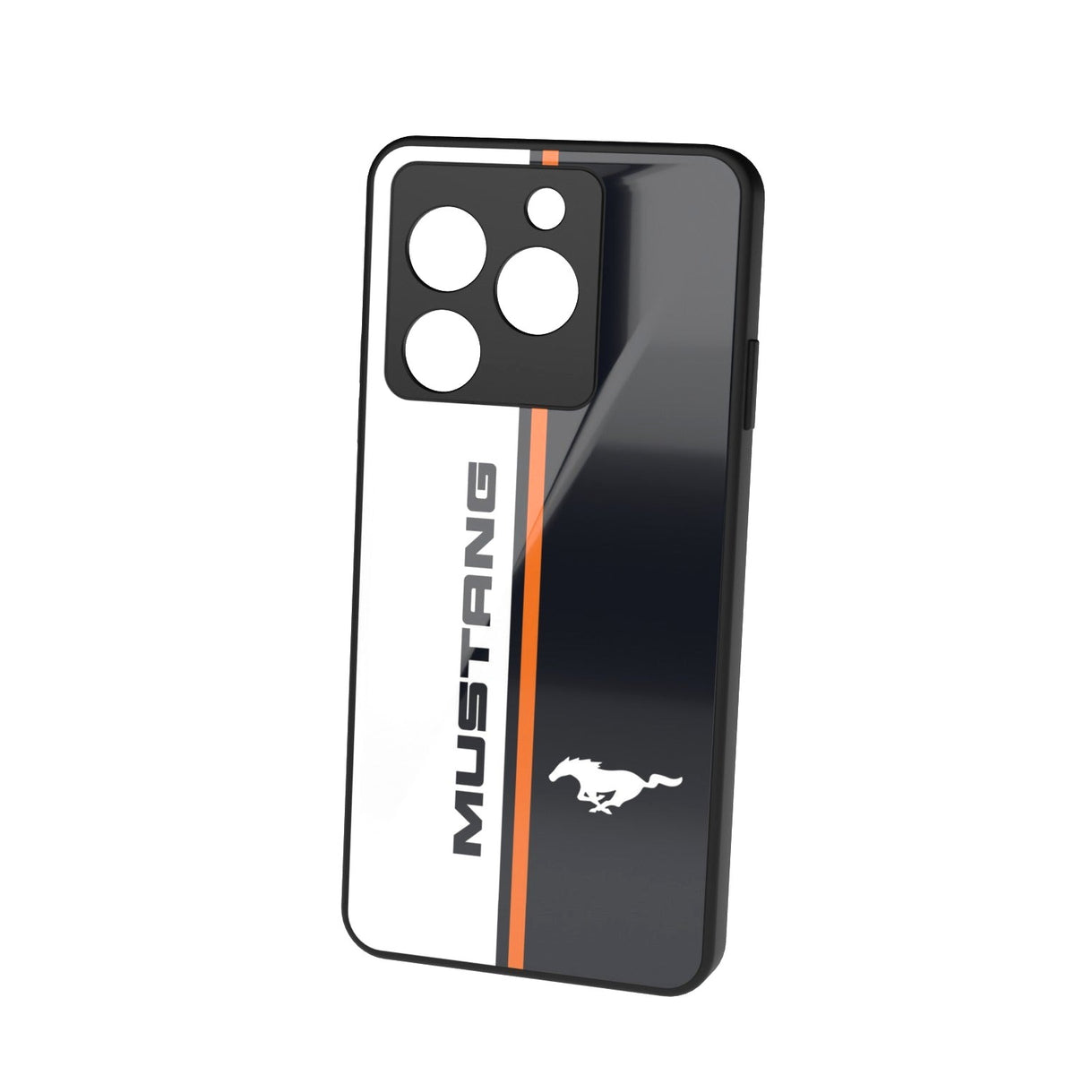 Mustrang Marverick printed metal phone case - floating back view