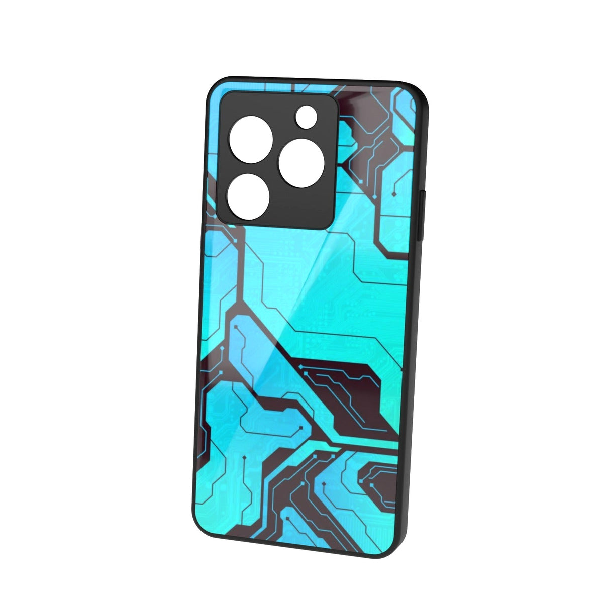 BlueBoard printed metal phone case - floating back view