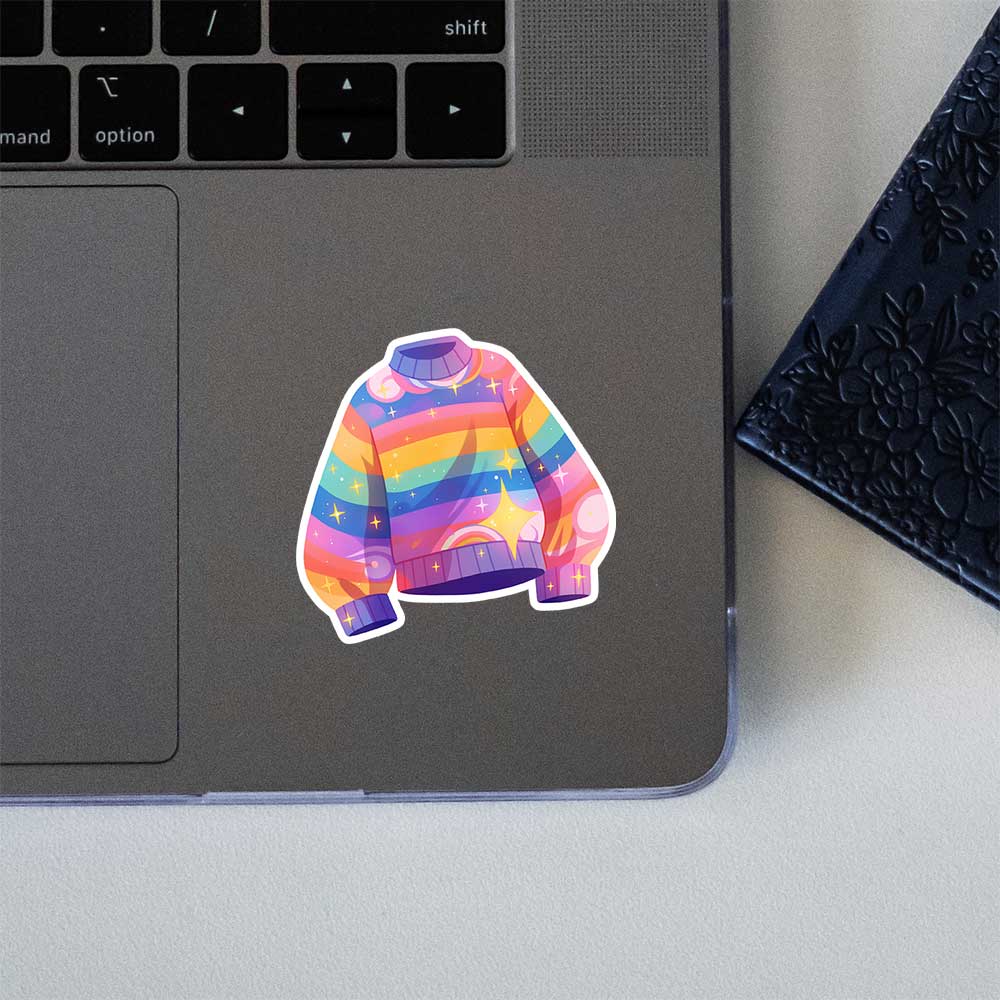 Mabel Rainbow Sweater Cartoon Sticker