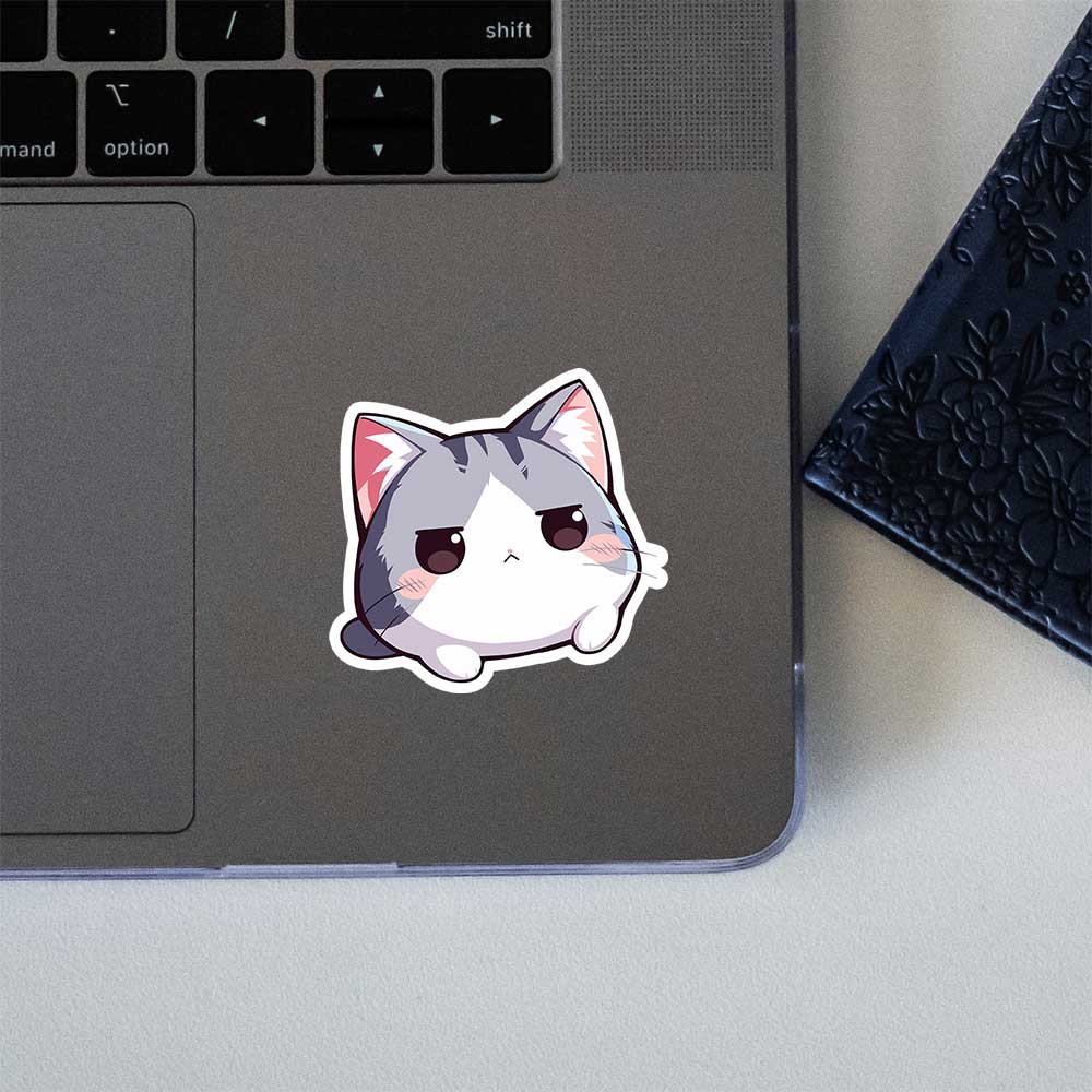 Kawaii Moody Cat Sticker