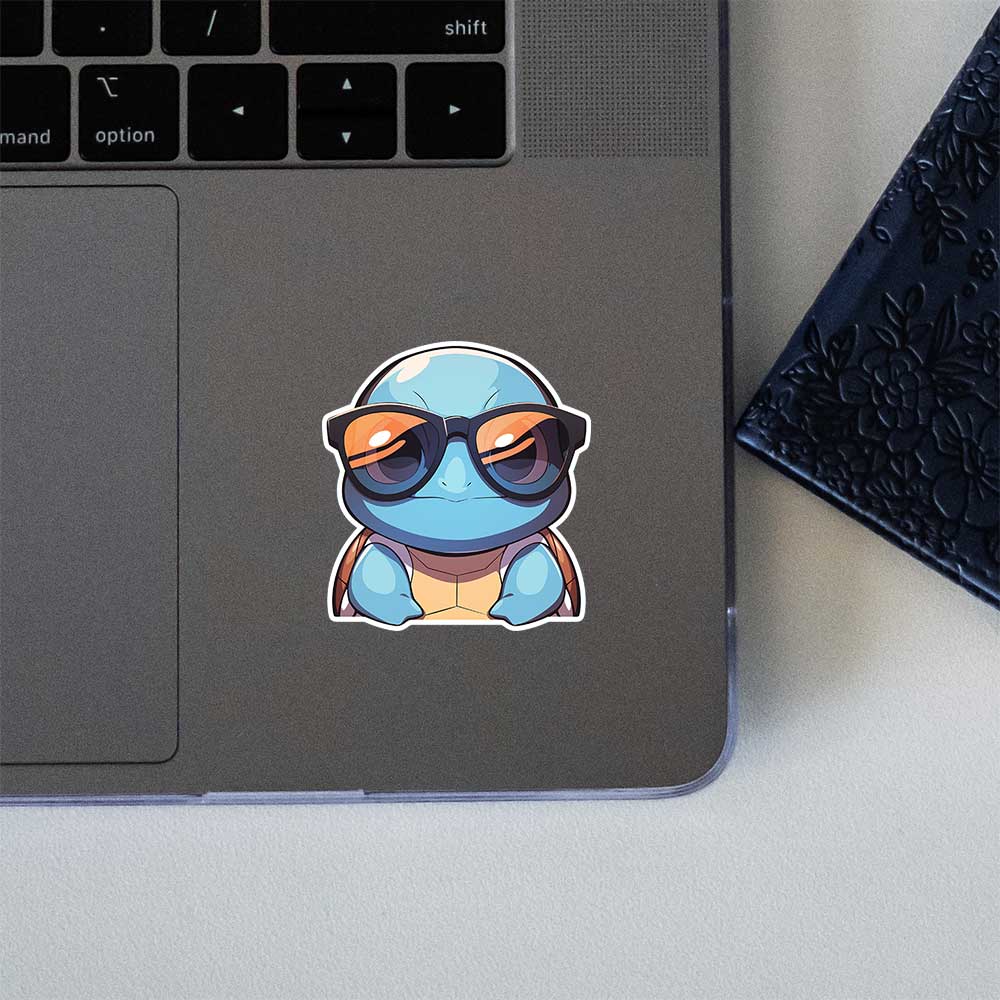 Squirtle Cool Sunglasses Sticker