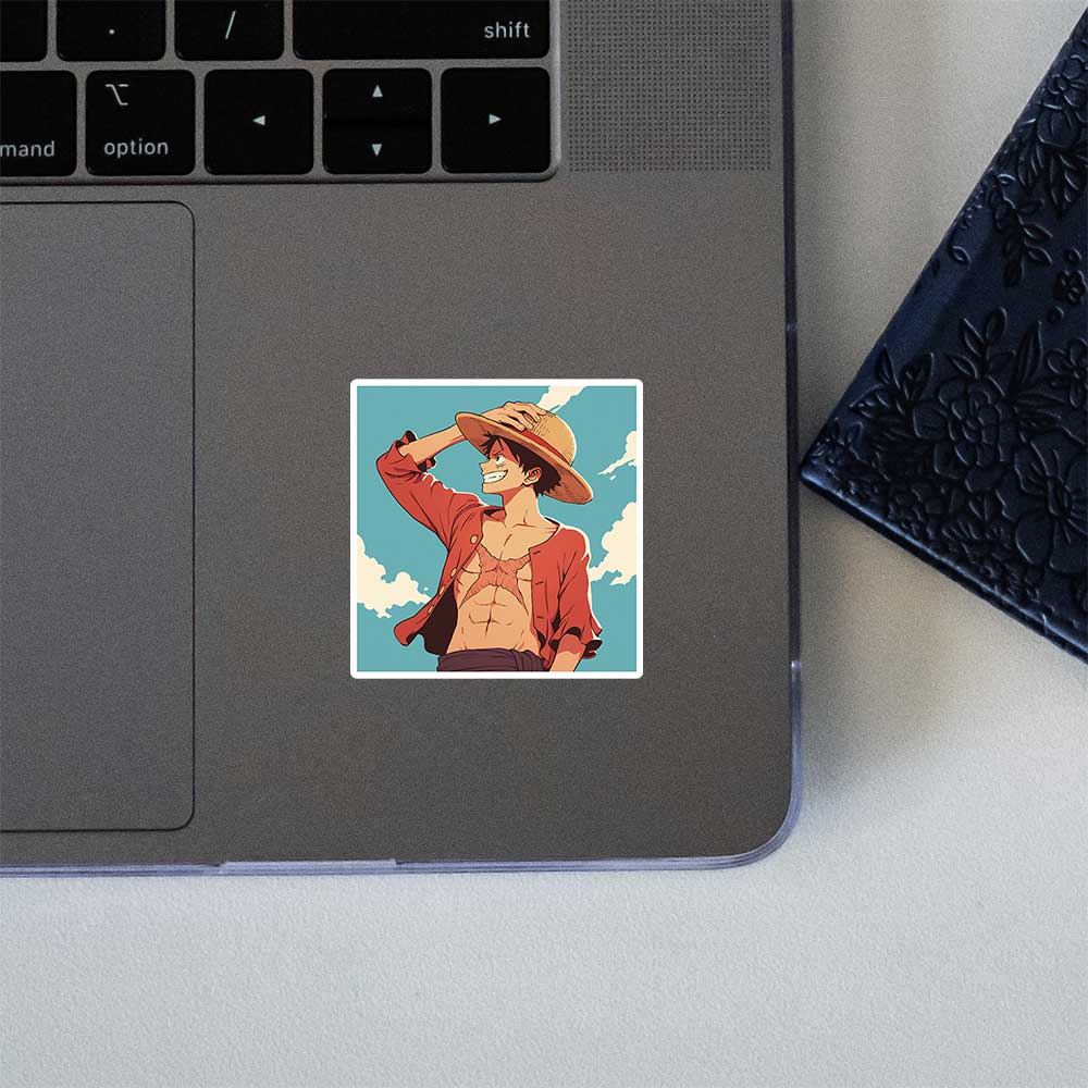 Luffy Retro Poster Sticker