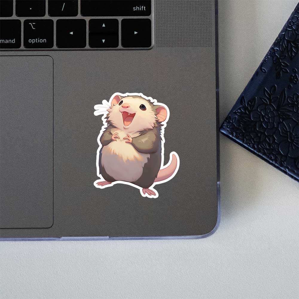 Cute Opossum Smiling Sticker
