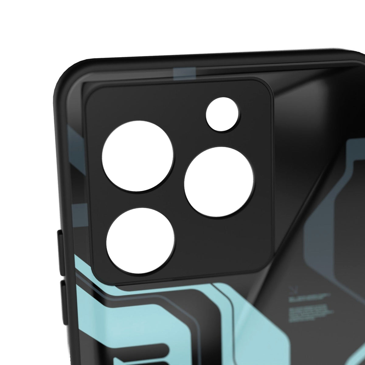 Zero OG Cyberpunk printed metal phone case - camera close-up
