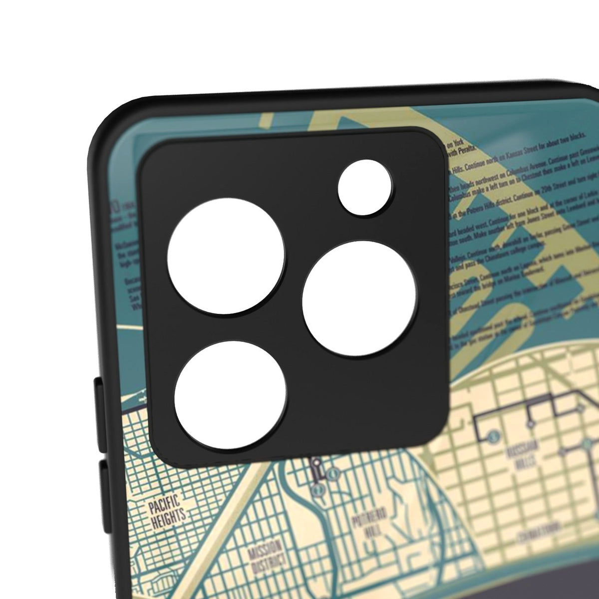 Speedster printed metal phone case - camera close-up