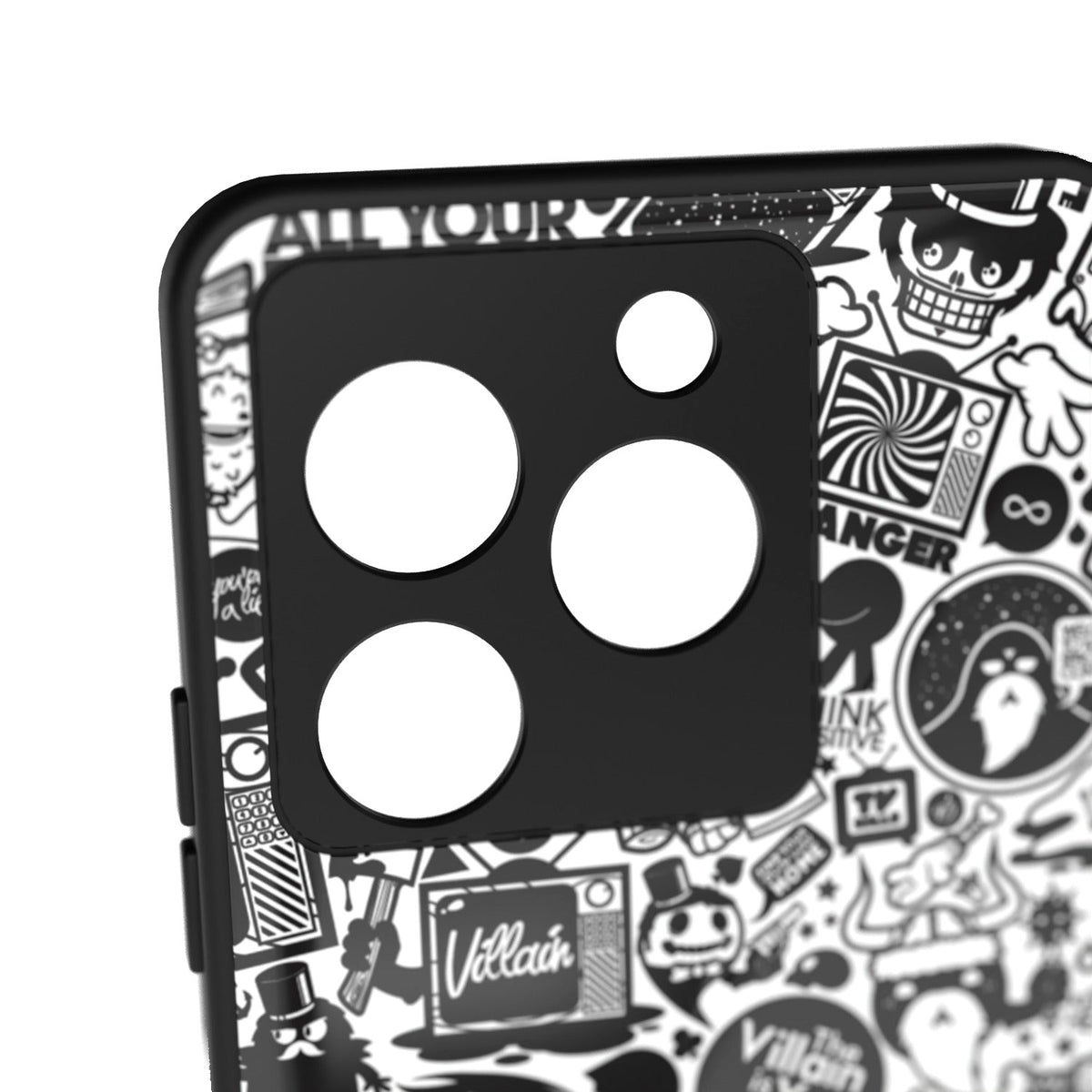 All Your Friends Are Zombies printed metal phone case - camera close-up