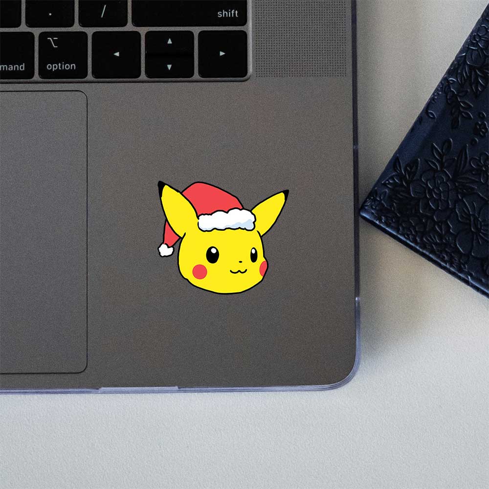 Pikachu Santa Hat Christmas Kawaii Sticker