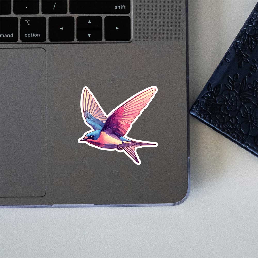 Colorful Swallow Bird Flying Sticker