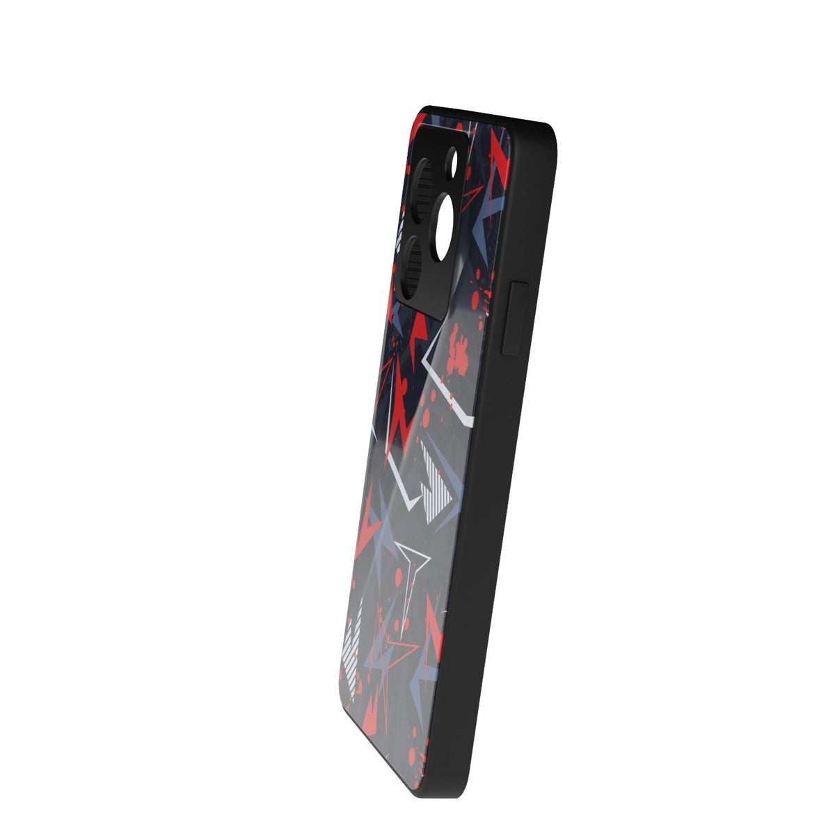 Abstraxx R printed metal phone case - side view