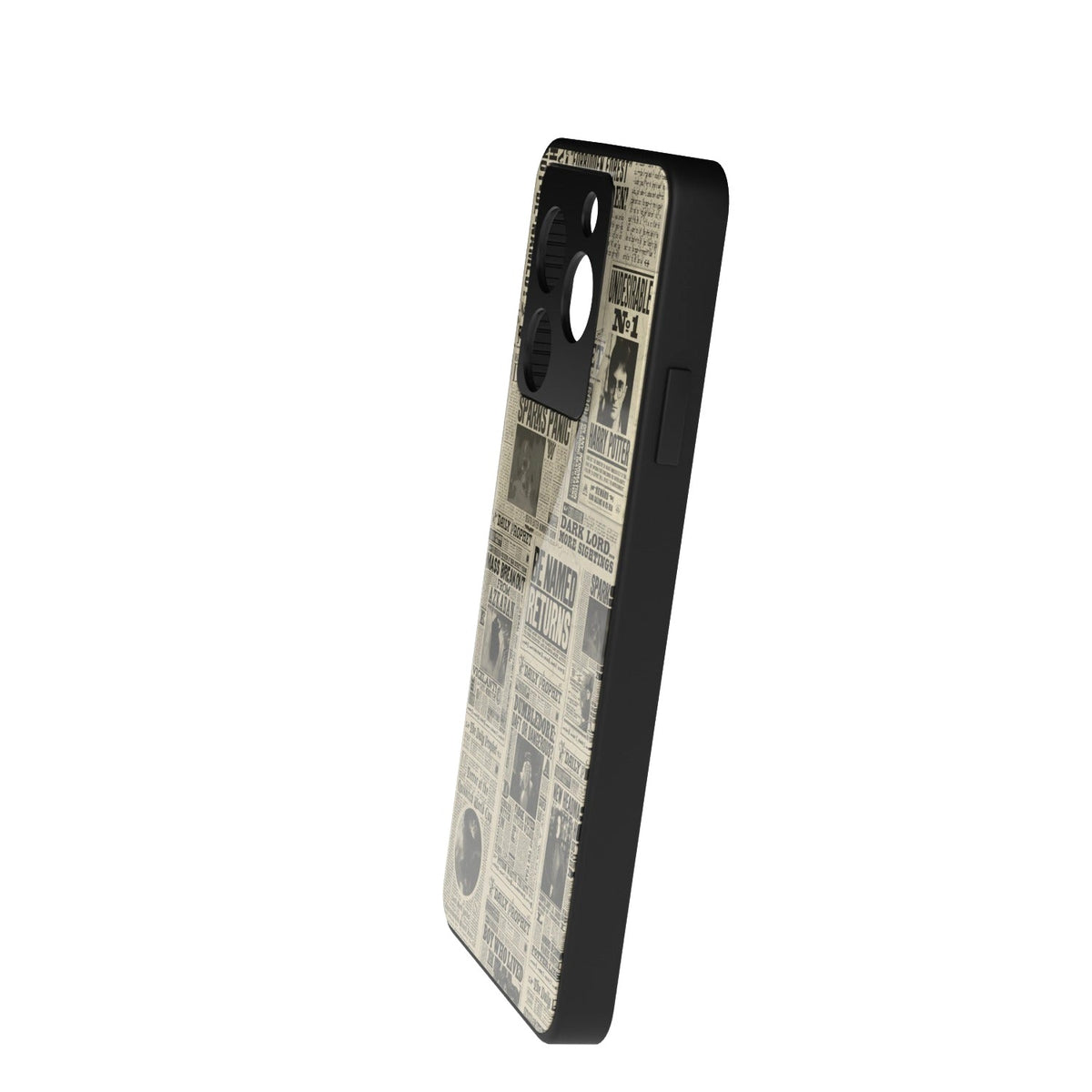 Daily Prophet printed metal phone case - side view