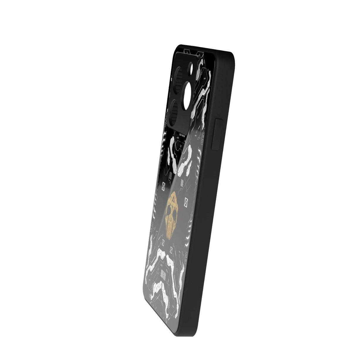 Athen printed metal phone case - side view