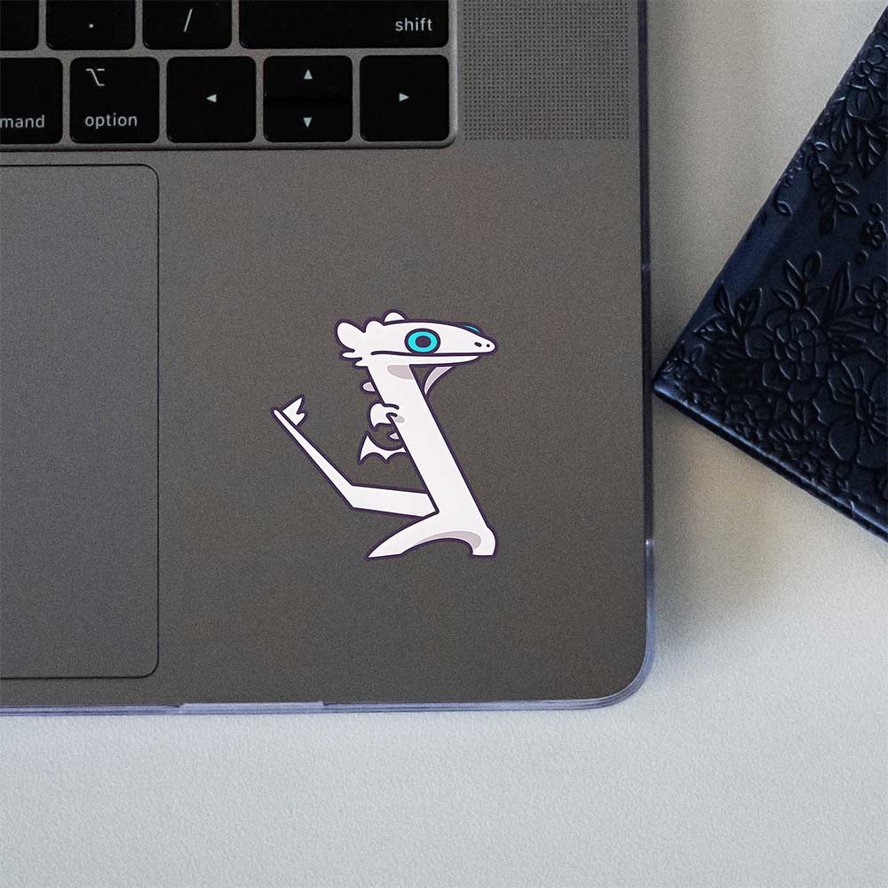 Dancing Light Fury Cute Dragon Sticker