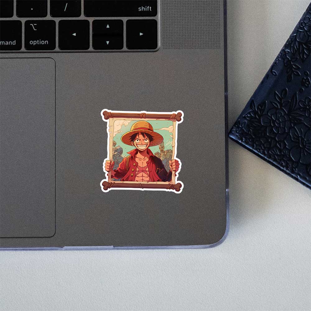 Luffy Wanted Poster One Piece Sticker