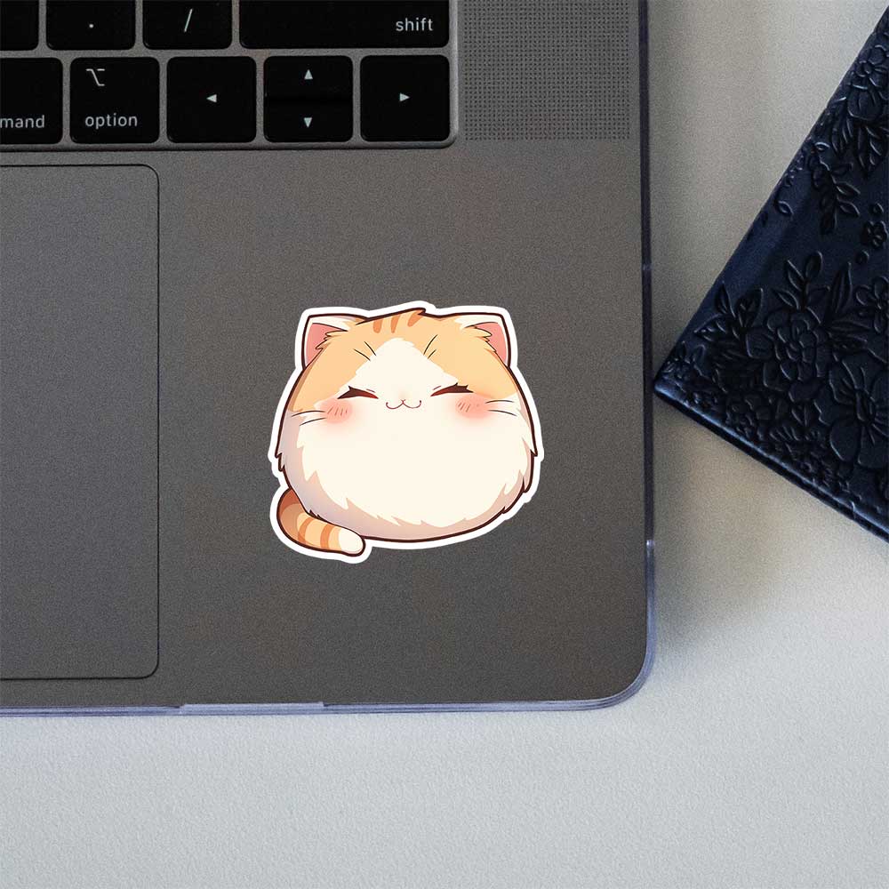 Funny Fat Cat Chibi Sticker
