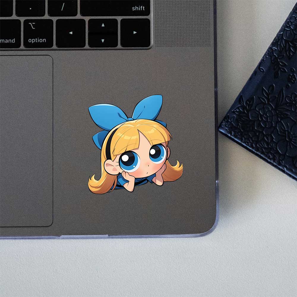Powerpuff Girls Bubbles Blue Dress Sticker