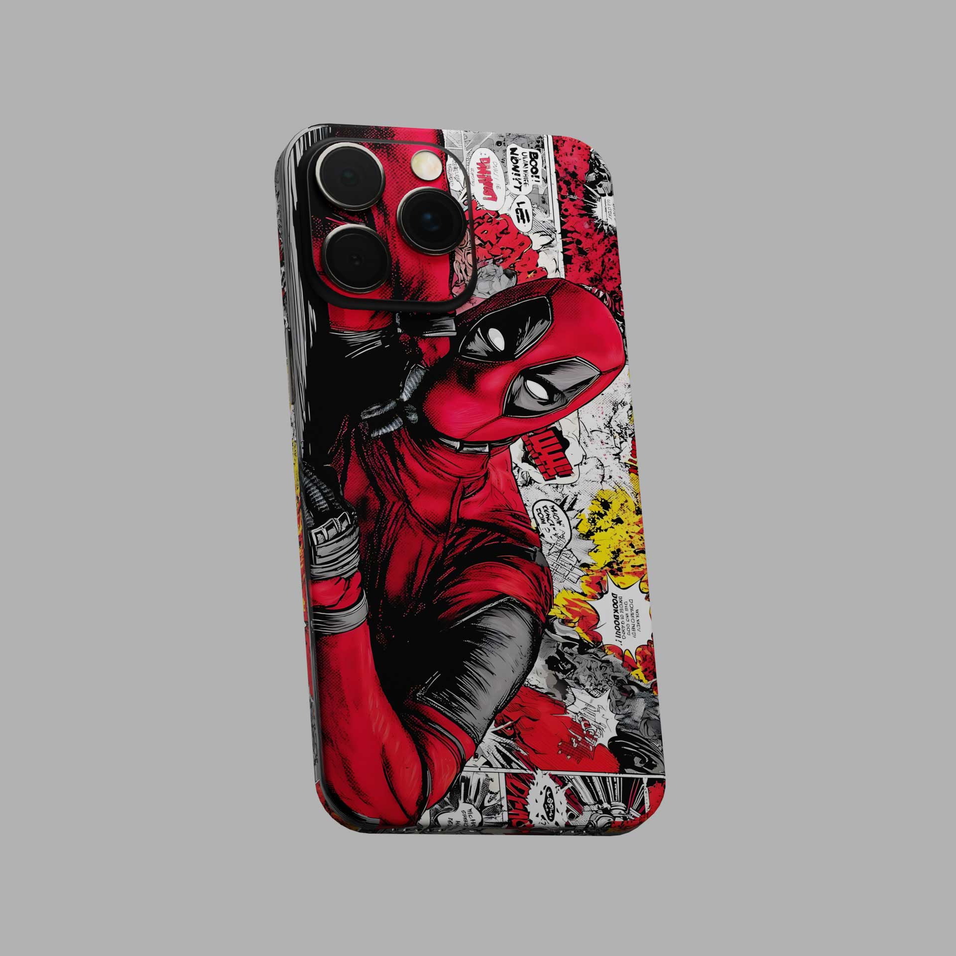 Crimson Comic Strip Mobile Skins & Wraps