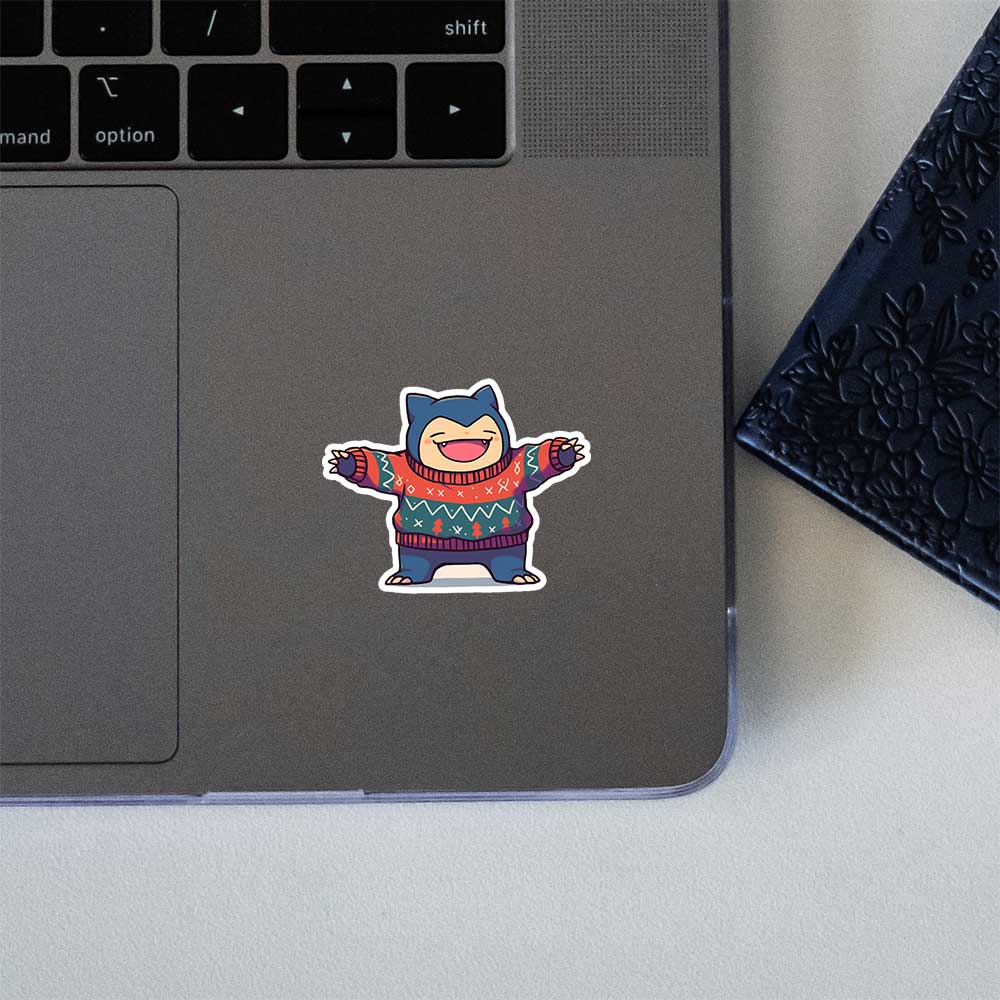 Snorlax Christmas Sweater Sticker