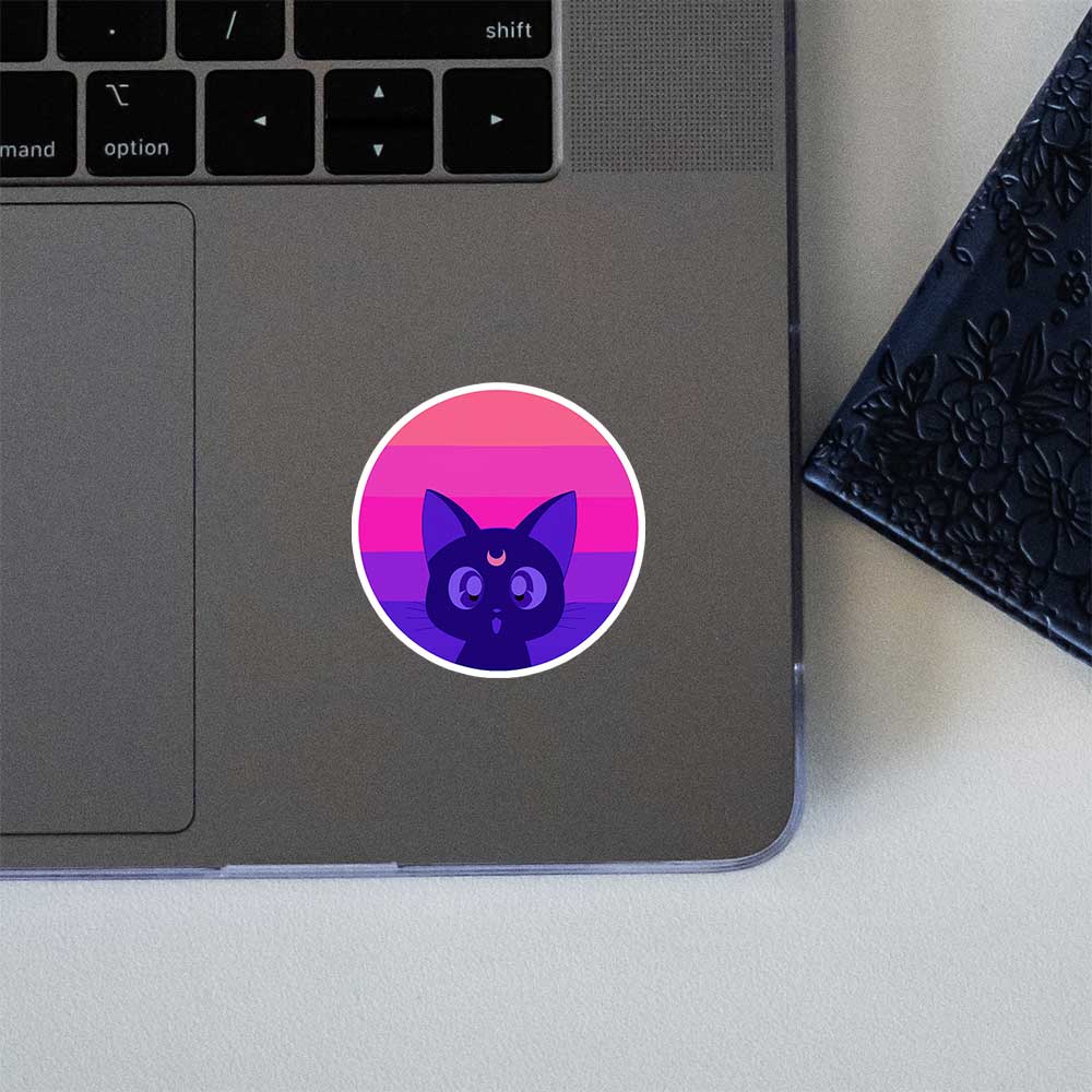 Luna Magical Cat Anime Sticker