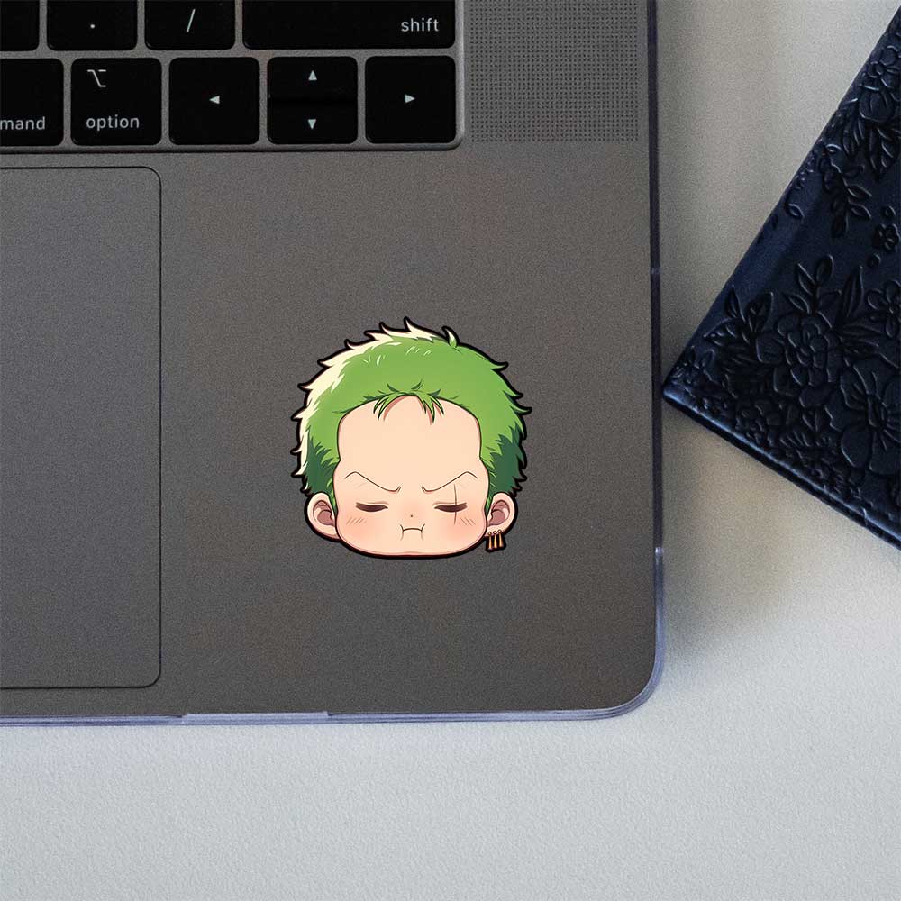Cute Zoro Face Pirate Sticker