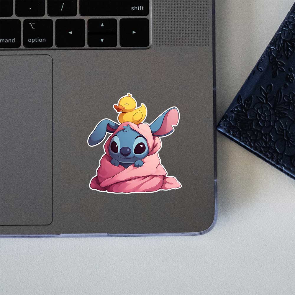 Stitch Duck Towel Sticker