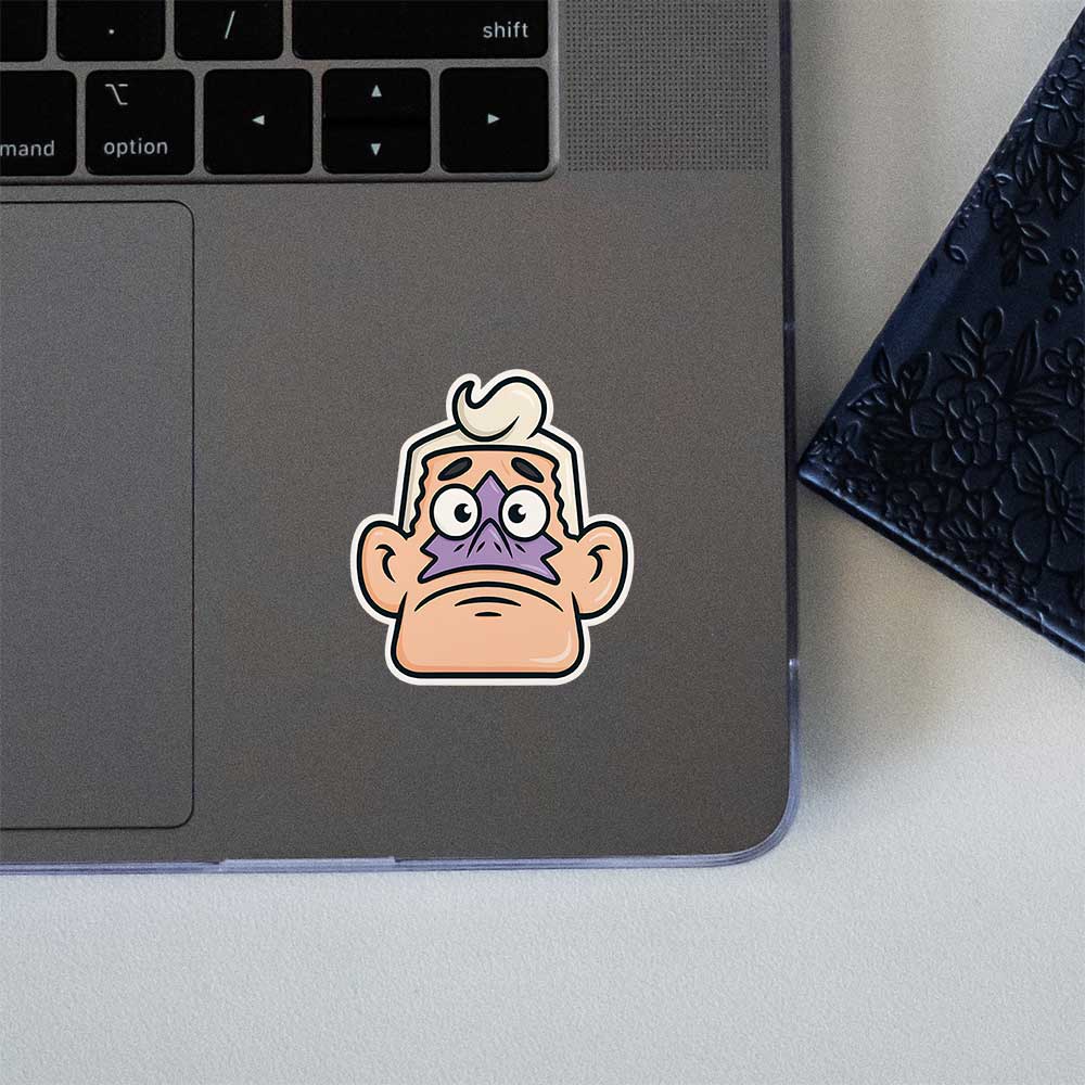 Mermaid Man Spongebob Face Sticker