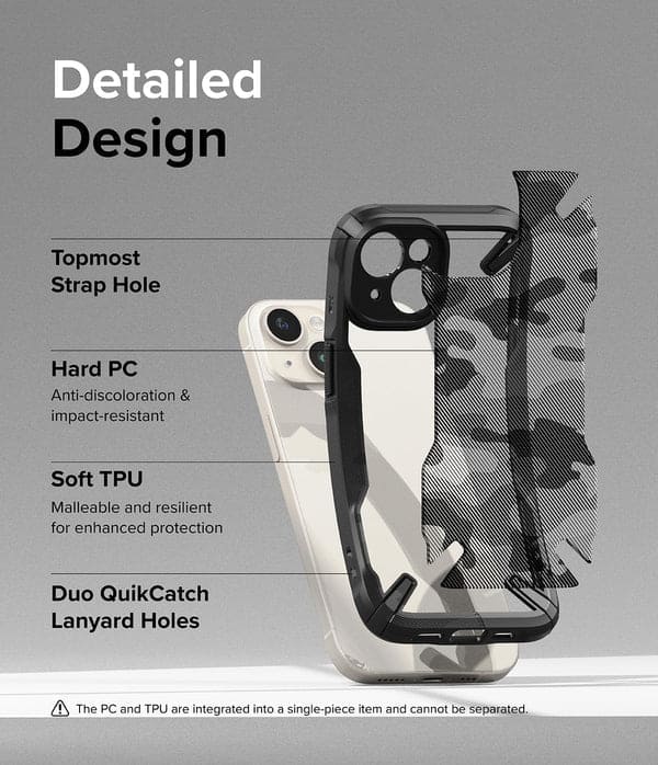 iPhone 15 Back Cover Case | Fusion X - Camo Black