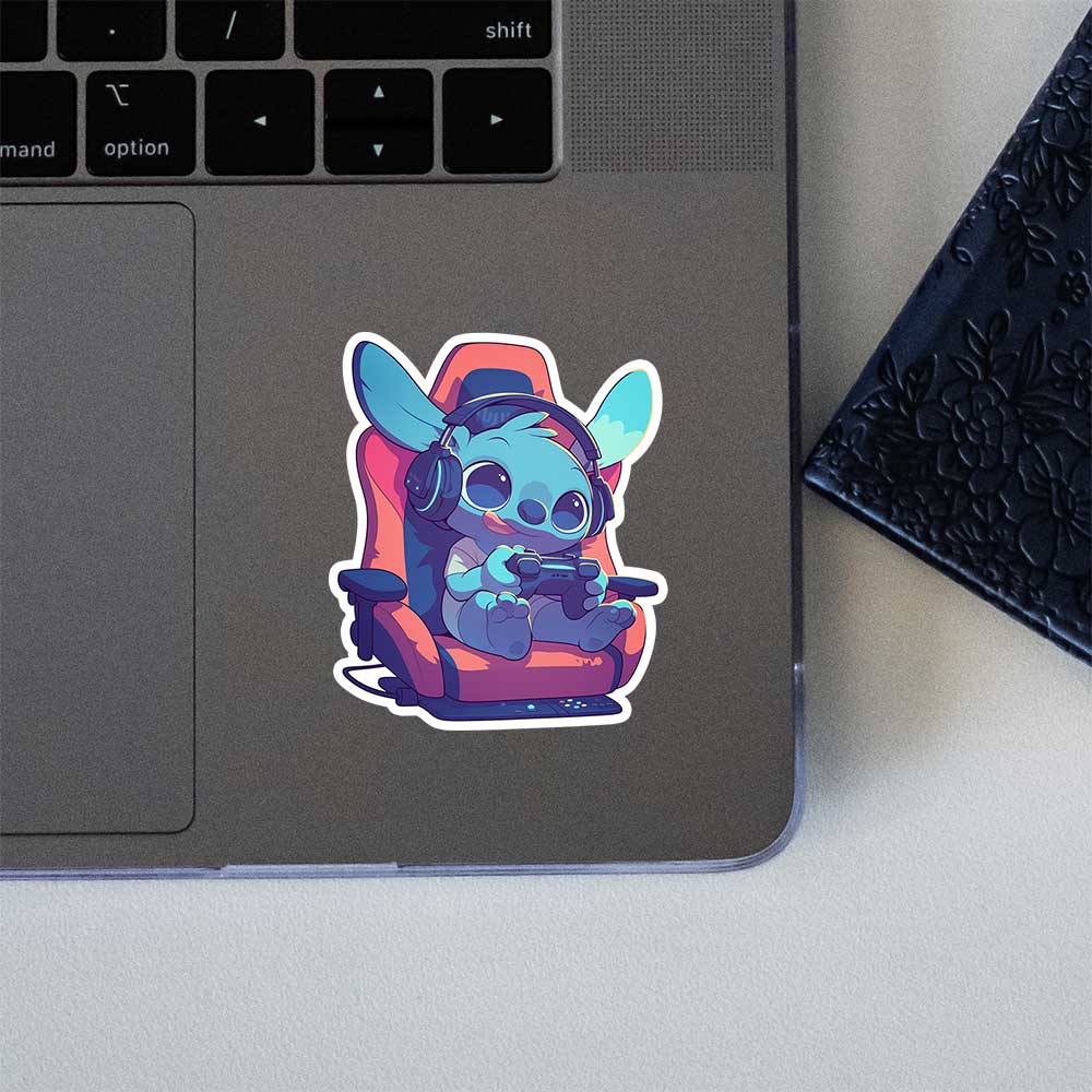 Stitch Gamer Headset Cute Sticker
