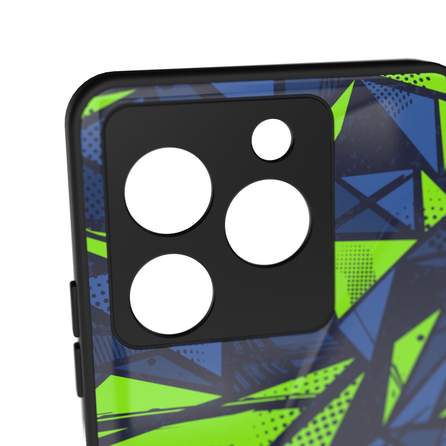 Abstraxx G printed metal phone case - camera close-up