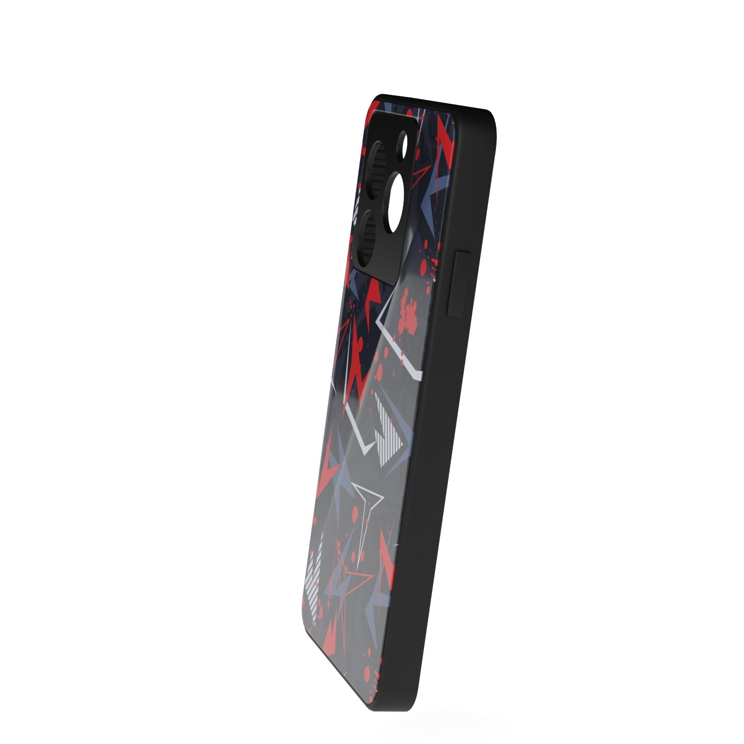 Abstraxx R printed metal phone case - side view