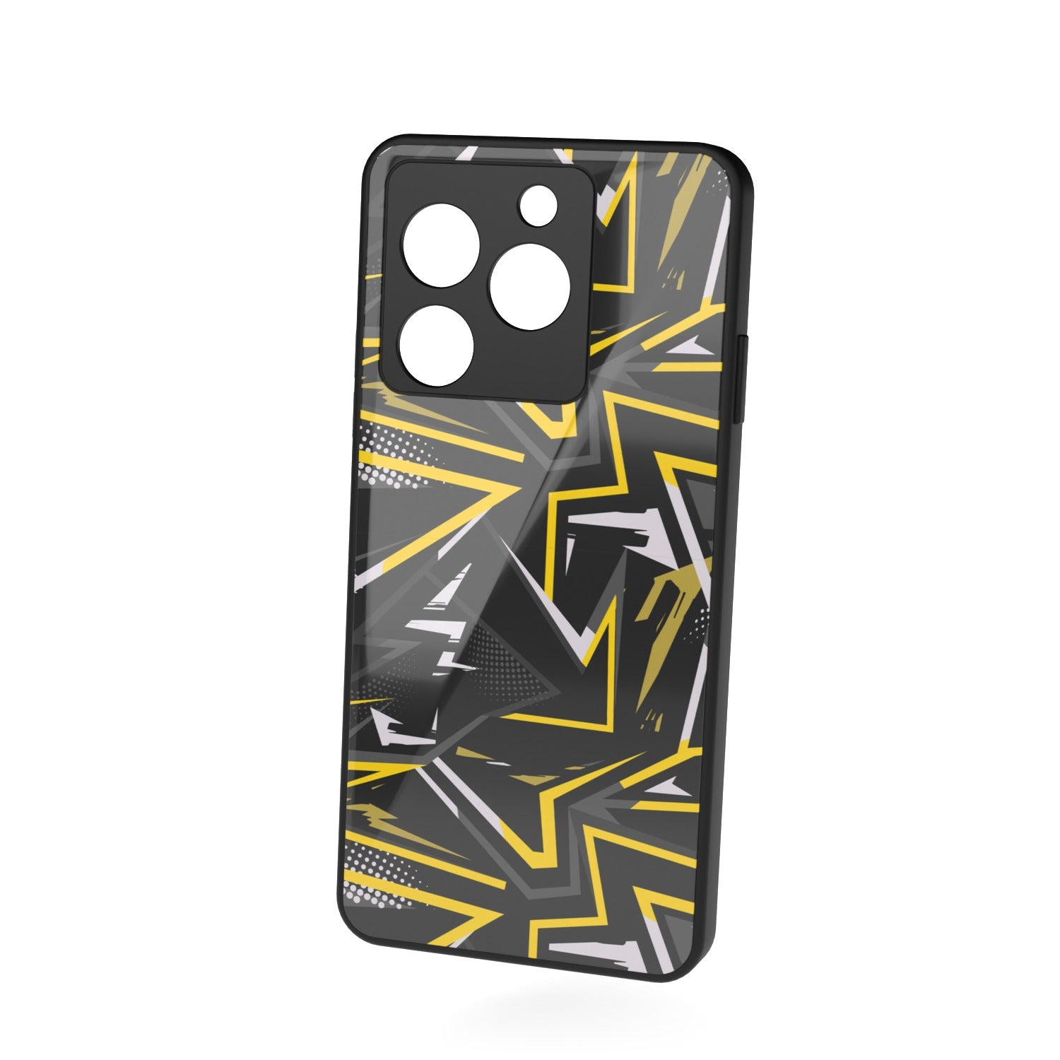Abstraxx Y printed metal phone case - floating back view