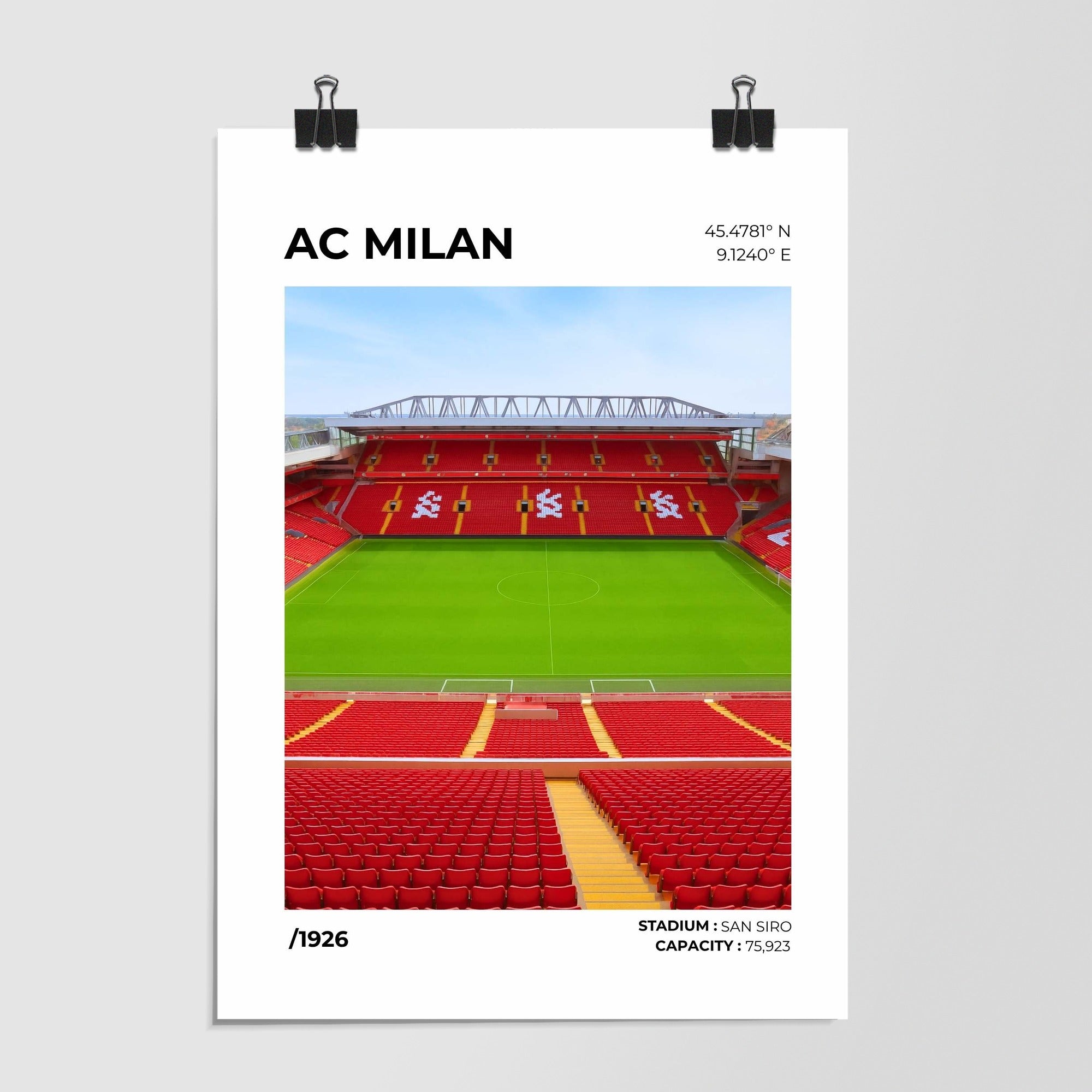 Ac Milan San Siro Stadium White by Decalz