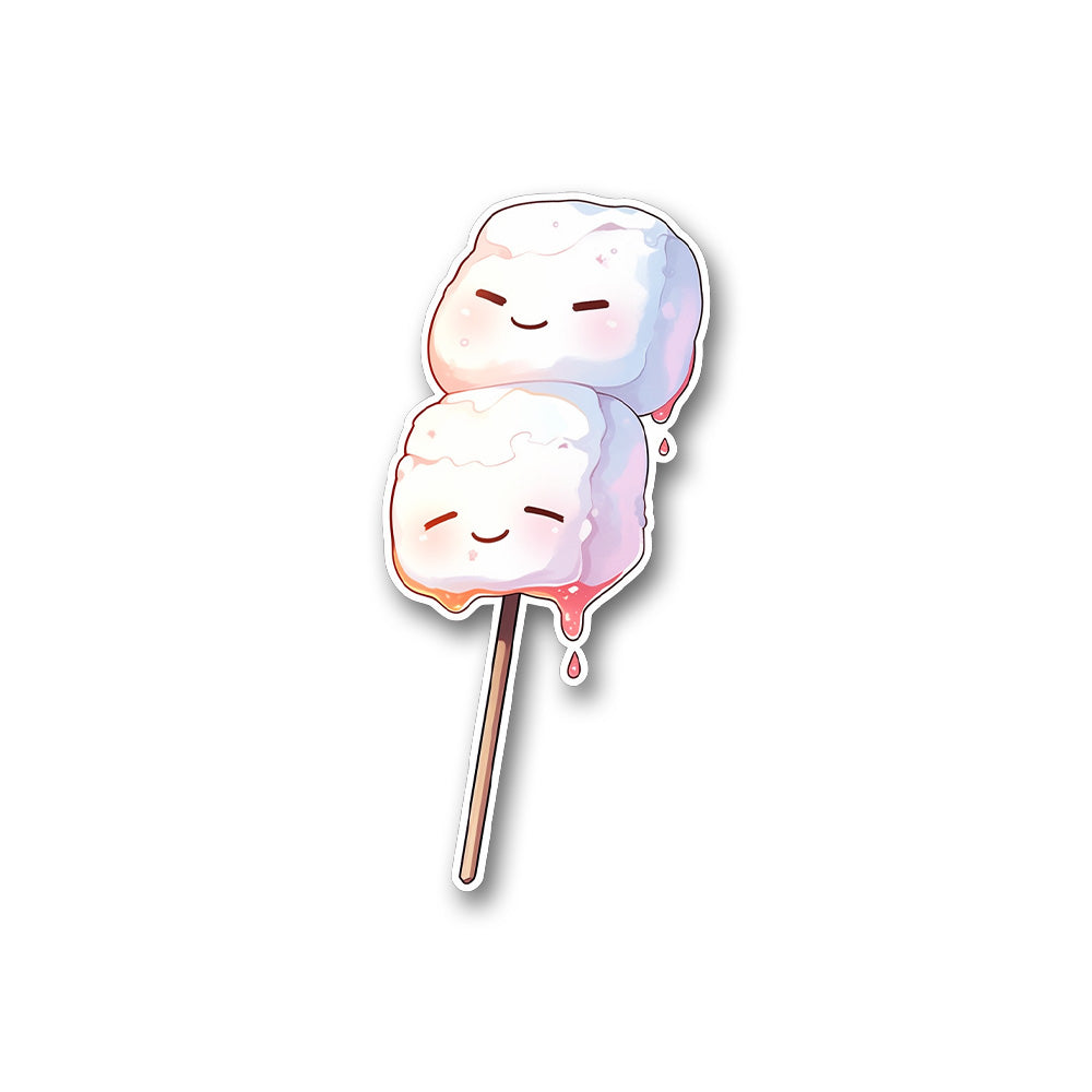 Aesthetic Kawaii Marshmallows On Stick Sticker
