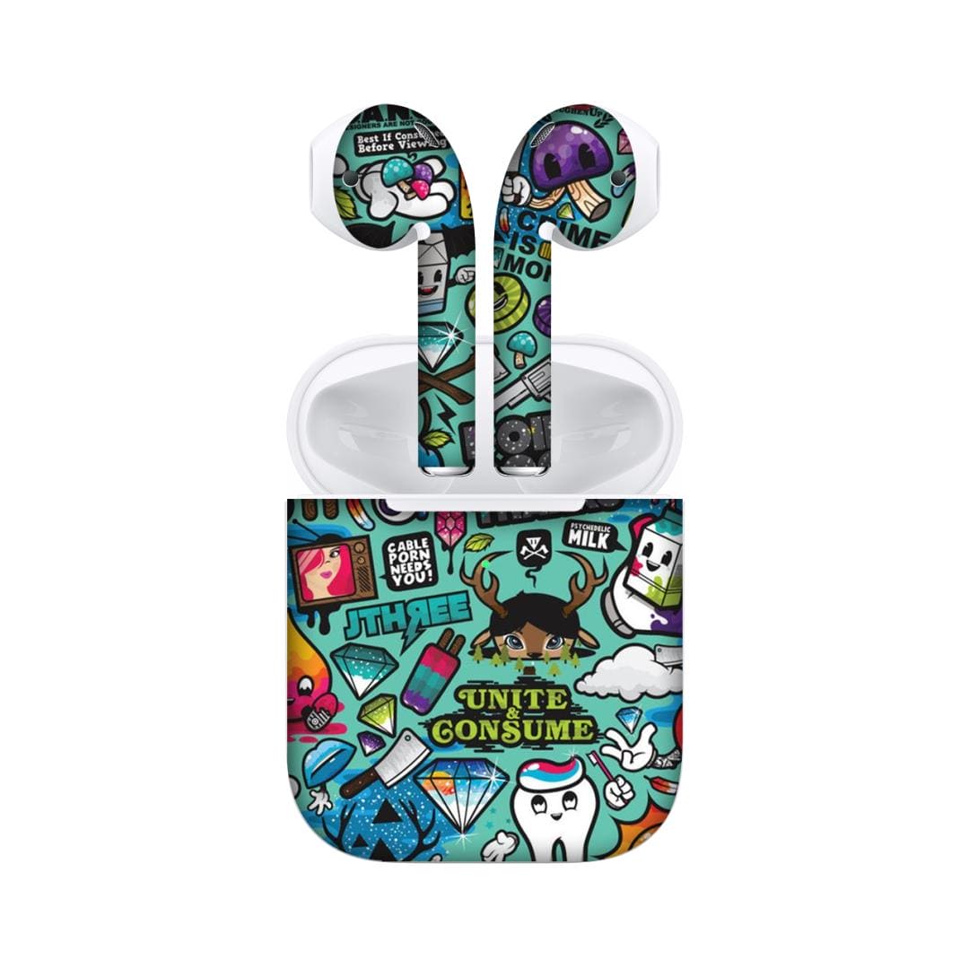 Airpods 2 Bluesketch skins