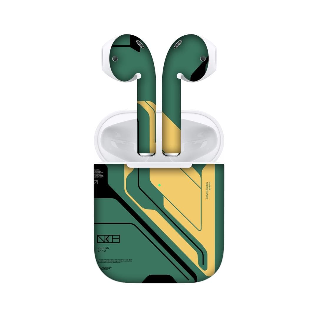 Airpods 2 Circuit Green skins