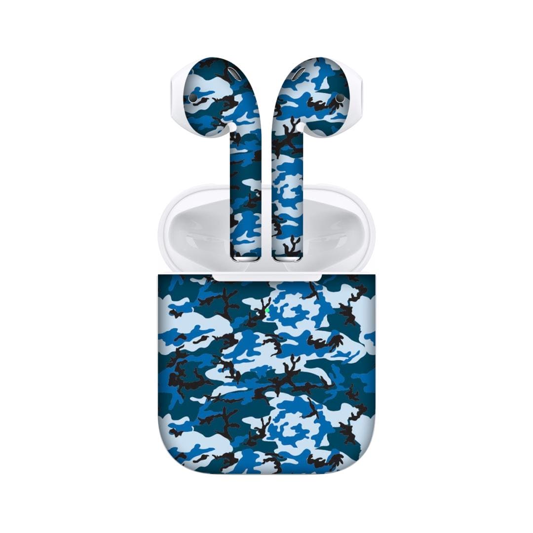Airpods 2 Digi Blue Camo skins