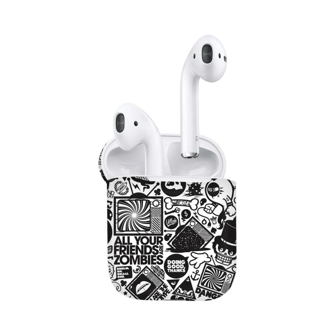 Airpods All Your Friends are Zombies skins