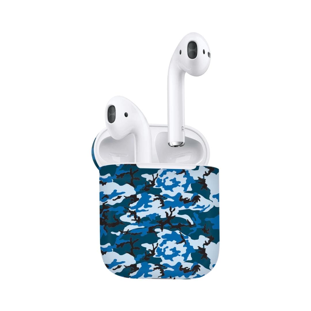 Airpods Digi Blue Camo skins