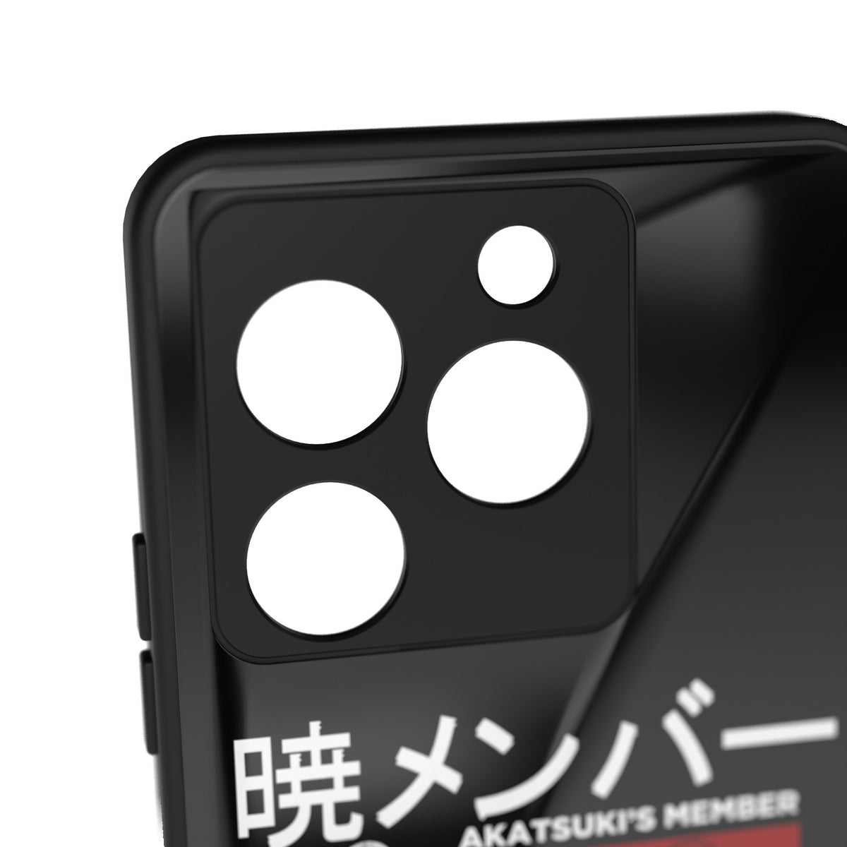 Akatsuki Member printed metal phone case - camera close-up