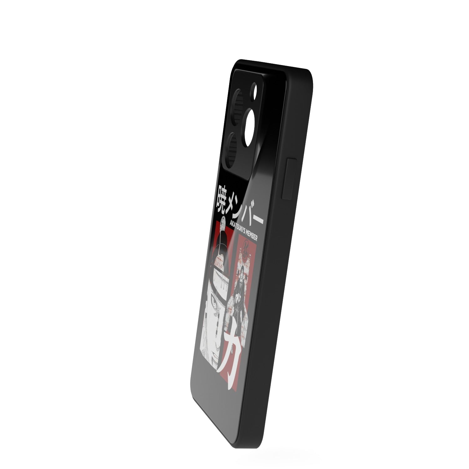 Akatsuki Member printed metal phone case - side view