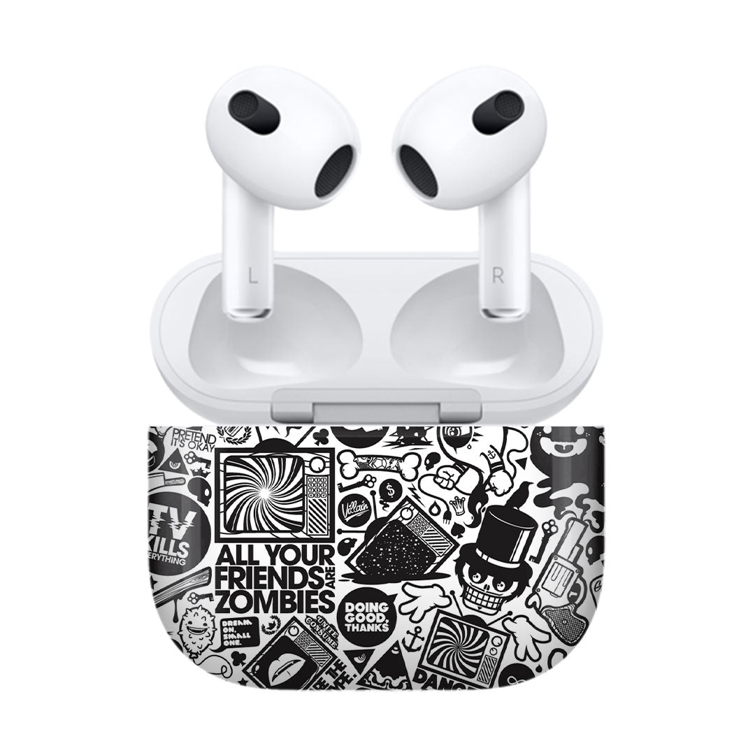 Airpods 3 All Your Friends are Zombies skins