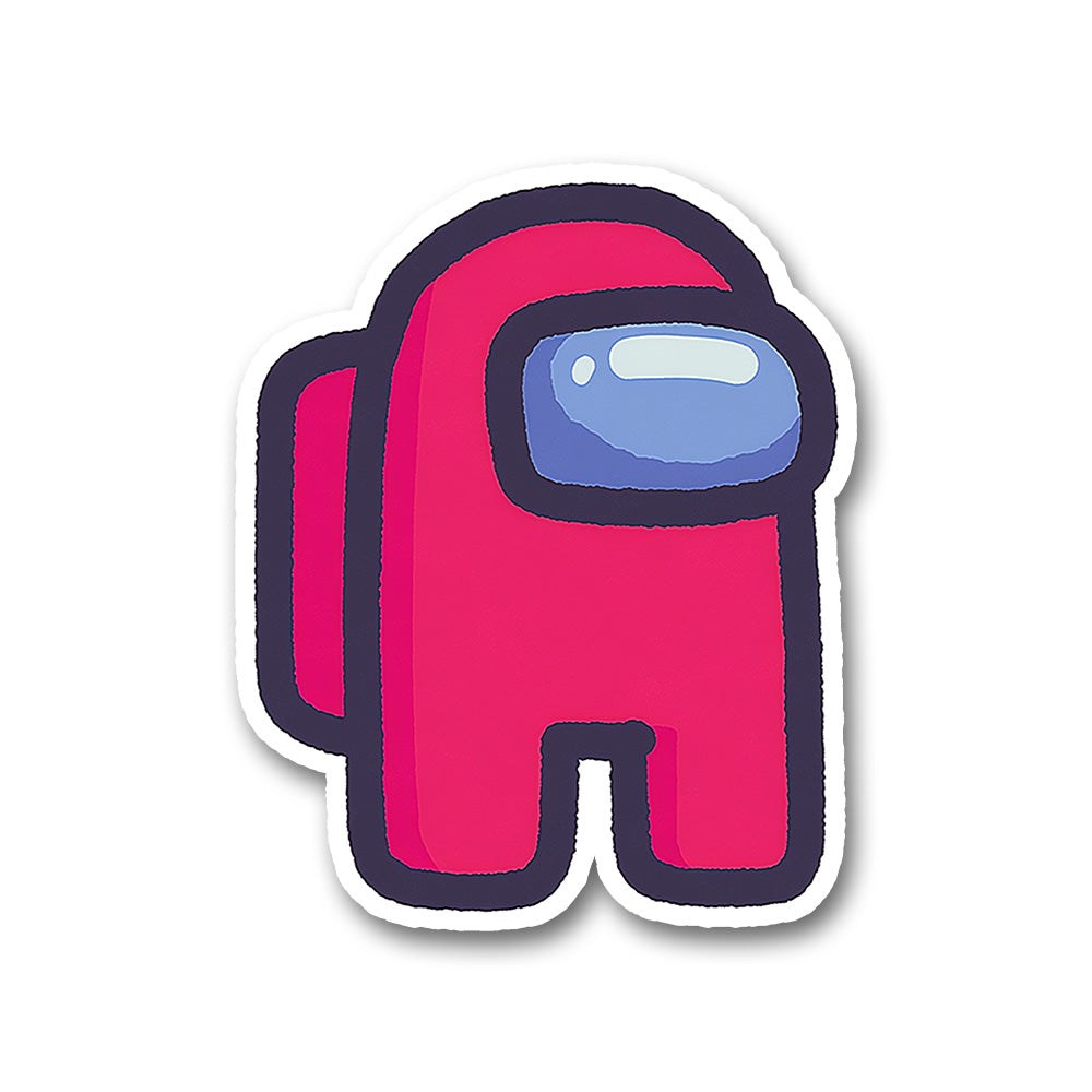 Among Us Red Crewmate Glossy Style Sticker